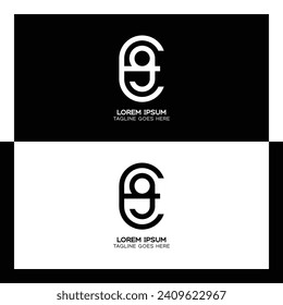 EG initial letters linked elegant logo. letter E and G pattern design monogram