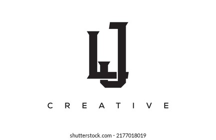 Initialbuchstaben LJ, JL monogram Logo Design mit kreativem Stil Buchstaben Symbol. LJ, JL Spiralbriefe universelles elegantes Vektorsymbol, Logo. Grafisches Alphabet-Symbol für Unternehmensidentität