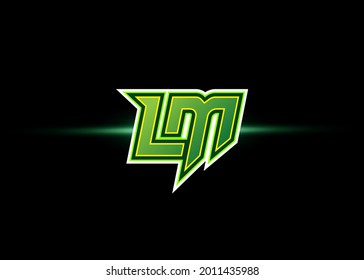 Initial letters LM esport style fit for gaming, twitch, youtube. Vector monogram logo template