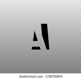 Letras iniciales Logo espacio negro positivo/negativo AI