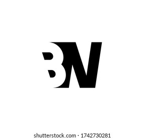 Initial letters Logo black positive/negative space BW
