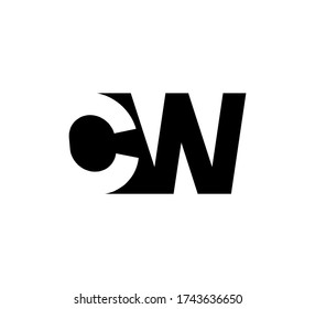 Letras iniciales Logo espacio negro positivo/negativo CW