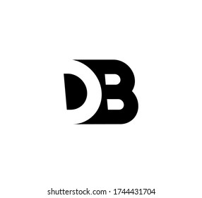 Initial letters Logo black positive/negative space DB