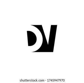 Initialbuchstaben Logo schwarze positive/negative Leerzeichen DN