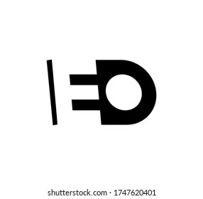 Initial Letters Logo Black Positive/negative Space EO