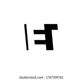 Anfangsbuchstaben Logo schwarz-positiv/negativ Leerzeichen ET