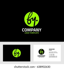 initial letters logo and business card template vector