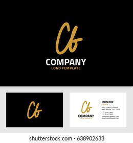 initial letters logo and business card template vector