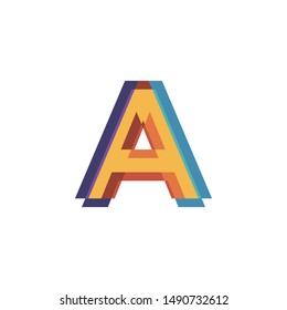 Initial letters A logo design vector modern colorful