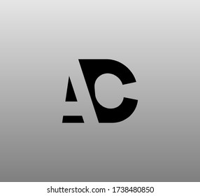 Initial Letters Logo Negative Positive Ac Stock Vector (Royalty Free ...