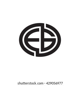 EG initial letters looping linked ellipse monogram logo