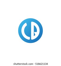 Initial letters LQ circle shape blue simple logo