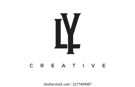 Initial letters LY, YL monogram logo design with creative style alphabet symbol. LY, YL spiral letters universal elegant vector emblem, logotype. Graphic alphabet symbol for corporate identity