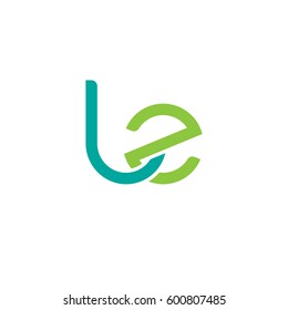 Initial letters lz, round linked overlapping lowercase logo modern design modern green