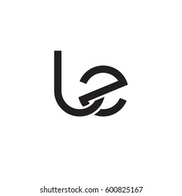 Initial letters lz, round linked overlapping lowercase logo modern design monogram black