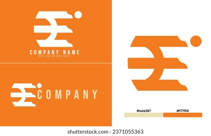 Initial Letters M, I and E Linked Logos. Logo isolated on Double Background. Can be Used for Business Logos and Branding. Flat Vector Logo Design Template Elements