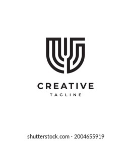 Letras iniciales Modelo de inspiración para vectores de diseño del logotipo MG
