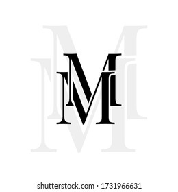 Initial Letters Mm Linked Monogram Logo Stock Vector (Royalty Free ...