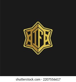 IF letras iniciales logotipo de monograma para juegos