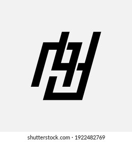 Initial letters N, Y, NY or YN overlapping, interlock, monogram logo, black color on white background