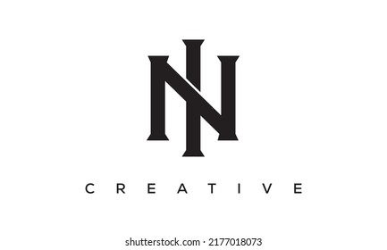 Initial letters NI, IN monogram logo design with creative style alphabet symbol. spiral letters universal elegant vector emblem, logotype. Graphic alphabet symbol for corporate identity