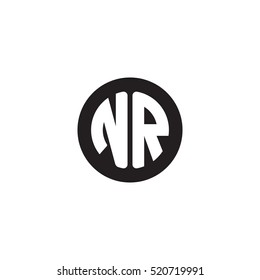 Initial Letters Nr Circle Shape Monogram Stock Vector (Royalty Free ...