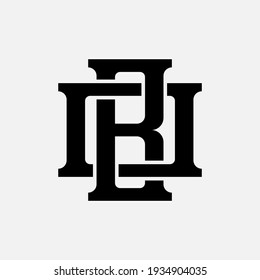 Initial letters O, B, OB or BO overlapping, interlock, monogram logo, black color on white background