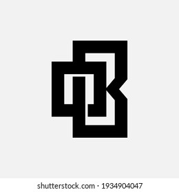 Initial letters O, B, OB or BO overlapping, interlock, monogram logo, black color on white background