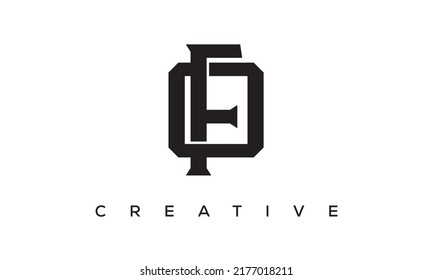 Initialbuchstaben OF, FO-Logo-Design mit kreativem Alphabet-Symbol. FO, OF Spiralbriefe universelle elegante Vektorgrafik, Logo. Grafisches Alphabet-Symbol für Unternehmensidentität