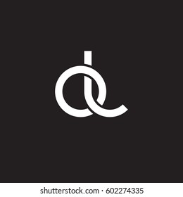 Initial letters ol, round overlapping chain shape lowercase logo modern design white black background