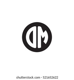 Initial Letters Om Circle Shape Monogram Stock Vector (Royalty Free ...