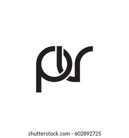 Initial letters pv, round overlapping chain shape lowercase logo modern design monogram black