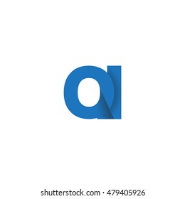 Initial letters QI overlapping fold logo blue