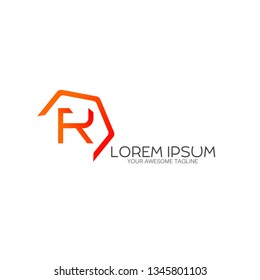Initial letters R rounded 