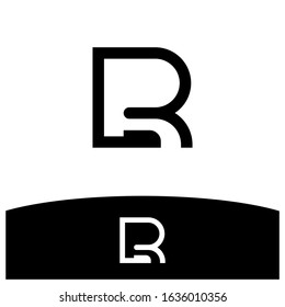 initial letters, R and R, RR linked logo design, minimal concept