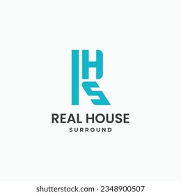 Initial letters RHS, RSH, SHR, SRH, HRS, or HSR logo design. Minimal stylish monogram design