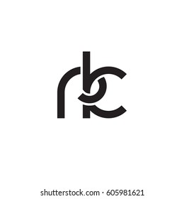 Initial letters rk, round overlapping chain shape lowercase logo modern design monogram black