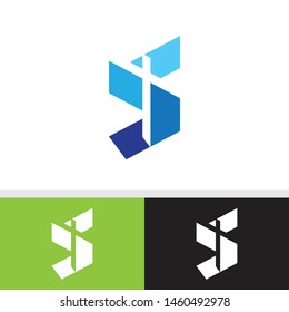 Initial letters rounded triangle icon, Abstract Logo S with Cross, Cross vector Design