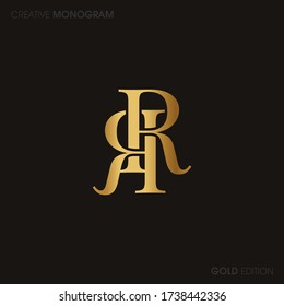 Initial letters rr linked monogram logo vector. Business logo monogram with two overlap letters inside circle isolated on white background.