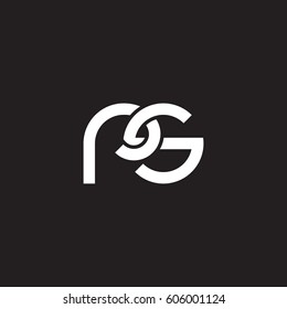 Initial letters rs, round overlapping chain shape lowercase logo modern design white black background