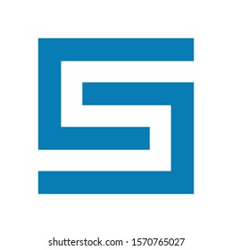 Initial letters S or SG modern logo template