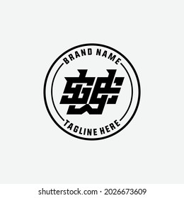 Initial letters S, W, E, SWE, SEW, WES, WSE, ESW or EWS overlapping, interlocked monogram logo, black color on white background