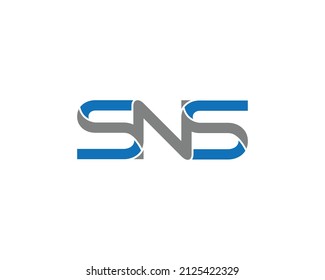 Initial Letters SNS Logo Design Icon Premium Concept Vector Symbol Template.