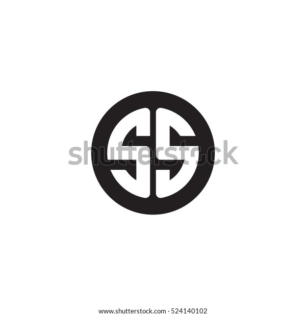 Initial Letters Ss Circle Shape Monogram Stock Vector (Royalty Free ...