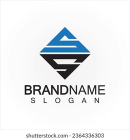 Initial Letters SS Logo Design Vector Template.