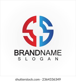 Initial Letters SS Logo Design Vector Template.