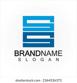 Plantilla de vectores de diseño de logotipo de letras iniciales SS.