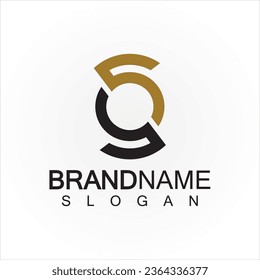 Plantilla de vectores de diseño de logotipo de letras iniciales SS.