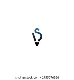 Initial letters sv monogram logo vector image