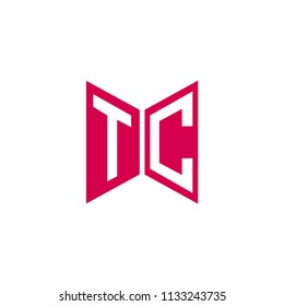 Initial Letters TC Logo Design Linked Logo, Hexagonal Shape